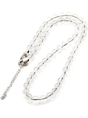 Handmade Natural Gemstone Choker Necklace | Adjustable 8mm Beaded Jewelry